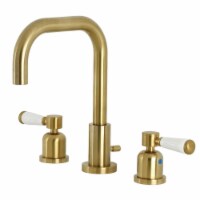 Kingston Brass FSC8933DPL Paris Widespread Bathroom Faucet with Brass Pop-Up, Brushed Brass