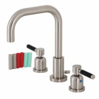 Kingston Brass FSC8938DKL Kaiser Widespread Bathroom Faucet with Brass Pop-Up, Brushed Nickel