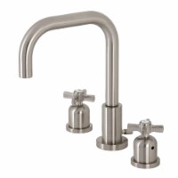 Kingston Brass FSC8938ZX Millennium Widespread Bathroom Faucet with Brass Pop-Up, Brushed Nic