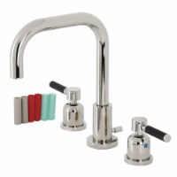 Kingston Brass FSC8939DKL Kaiser Widespread Bathroom Faucet with Brass Pop-Up, Polished Nicke