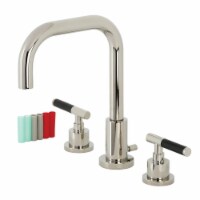 Fauceture FSC8939CKL Kaiser Widespread Bathroom Faucet with Brass Pop-Up, Polished Nickel