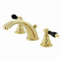 Kingston Brass KB962AKL Duchess Widespread Bathroom Faucet with Plastic Pop-Up, Polished Bras
