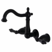 Kingston Brass KS1250PKL Duchess Two-Handle Wall Mount Bathroom Faucet, Matte Black