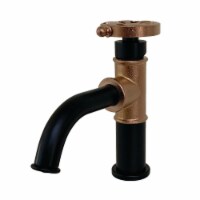 KS2827RX Whitaker Single-Handle Bathroom Faucet with Push Pop-Up, Matte Black/Rose Gold