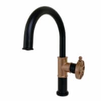 KS2237RX Eagan Single-Handle Bathroom Faucet with Push Pop-Up, Matte Black/Rose Gold