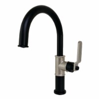 KS2236KL Eagan Single-Handle Bathroom Faucet with Push Pop-Up, Matte Black/Polished Nickel