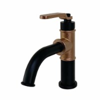 KS2827KL Whitaker Single-Handle Bathroom Faucet with Push Pop-Up, Matte Black/Rose Gold
