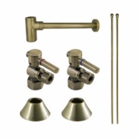 Kingston Brass CC43103DLLKB30 Modern Plumbing Sink Trim Kit with Bottle Trap, Antique Brass