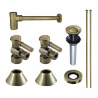 CC43103DLVKB30 Modern Plumbing Sink Trim Kit with Bottle Trap and Drain, Antique Brass