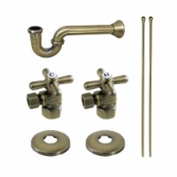 Plumbing Supply Kit with 1-1/2  P-Trap - 1/2  IPS Inlet x 3/8  Comp Oulet, Antique Brass