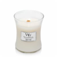 Woodwick® White Teak 9.7 Oz. Medium Hourglass Candle Perspective: Main