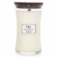 Woodwick® White Teak 21.5 Oz.ֲ Large Hourglass Candle Perspective: Main