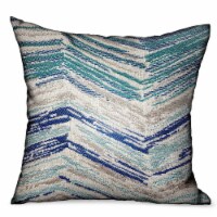 Plutus Skyline Breeze Blue Chevron Luxury Outdoor/Indoor Throw Pillow Double sided  18" x 18"