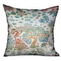 Wild Jungle Multi Animal motif Luxury Outdoor/Indoor Throw Pillow Double sided  20" x 20"