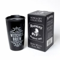 Alchemy Gothic MRDWM1 5.91 in. Crescent Witches Brew Double Walled Mug, Black - 12 oz