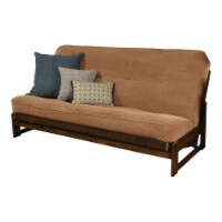 Kodiak Furniture Full Traditional Fabric Futon Mattress in Marmont Brown Mocha