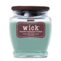Wick® Frosted Christmas Cookie Wooden Wick Soy Blend Candle - Mint Perspective: Main