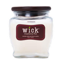 Wick® Cranberry Fizz Wooden Wick Soy Blend Candle - White Perspective: Main