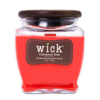 Wick® Cinnamon Kiss Wooden Wick Soy Blend Candle - Red Perspective: Main