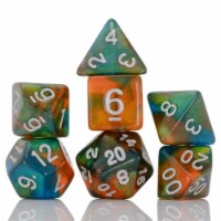 Sirius Dice Persimmon Punch 7ct Set Polyhedral Roleplaying Accessory