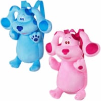 Blue's Clues Blue & Magenta Plush Dog Backpack Set Animated Character Nickelodeon Kids Show