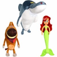 Zig & Sharko Plush Doll 3pk Marina Mermaid Shark Hyena Bundle TV Series Mighty Mojo