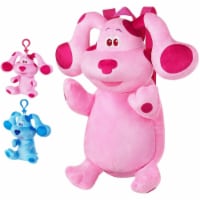 Blue's Clues Magenta Plush Set Backpack Clip on Coin Purse Bundle Ornament Toy PMI