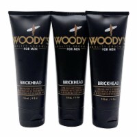 Woody's for Men Brickhead Firm Hold Styling Gel 4 OZ Set of 3