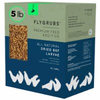 FLYGRUBS 5lb Superior Dried Mealworms for Chickens - 85x Calcium, Non-GMO, BSFL Treats