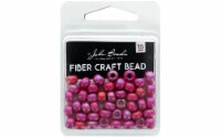 John Bead Fiber Craft Bead 7.5mm 18g Op Red AB