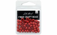John Bead Fiber Craft Bead 7.5mm 18g Op Dk Red