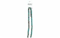 John Bead Crys Ln Rondl 7  6x8mm OP Turq Blue Cha