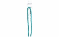 John Bead Crys Ln Rondl 7  6x8mm OP Turq Blue