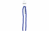 John Bead Crys Ln Rondl 7  6x8mm OP Dk Sapphire