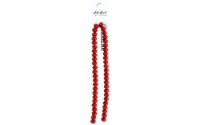 John Bead Crys Ln Rondl 7  8x10mm OP Red