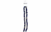 John Bead Crys Ln Rondl 7  8x10mm OP Dk Saph Mult