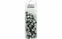 John Bead Crys Ln Flatbk 6.5mm DiamondBlk 72pc