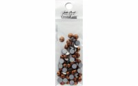 John Bead Crys Ln Flatbk 6.5mm Mtlc Rose Gold
