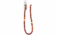 John Bead EJ SP 16  8mm Rnd Agate Dyed Red Mat