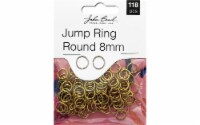 John Bead MHF Jump Ring Rnd 8mm A Gold 118pc