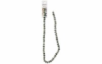John Bead EJ SP 16  6mm Tibetan Dzi Rnd Str Gr/Bl
