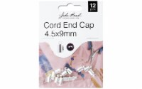 John Bead MHF Cord End Cap 4.5x9mm Silver 12pc