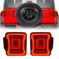 AMERICAN MODIFIED Red Lens V2 Tunnel Tail Lights for 2018-2022 Jeep Wrangler JL