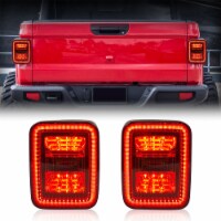 AMERICAN MODIFIED LED Tail Lights, 2019-2022 Jeep Gladiator JT, Smoke Black