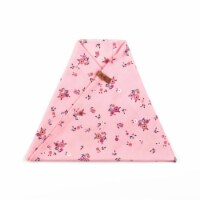 Jersey Necktube With Printed Flowers Peach Pink And Black