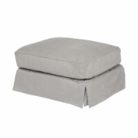 Sunset Trading Americana Slipcovered Ottoman Peyton Slate