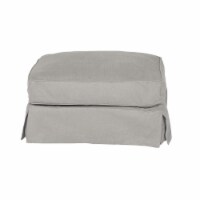 Sunset Trading Horizon Slipcovered Ottoman Peyton Slate
