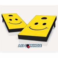 AJJCornhole 107-Smiley Smiley Theme Cornhole Set with Bags - 8 x 24 x 48 in.
