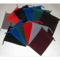 Chessex Manufacturing 2398 Large Suedecloth Dice Bag- Black