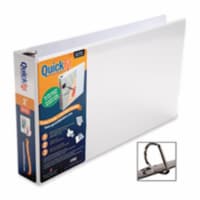 Stride- Inc.  Ledger Binder- D-Ring- 2in. Capacity- 11-.50in.x20in.- White
